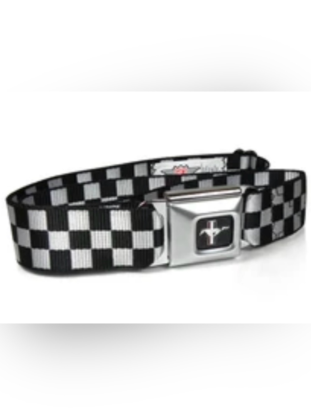 🖤FORD CHECKERED SEATBELT BELT SIZE ONE SIZE FITS ALL🖤